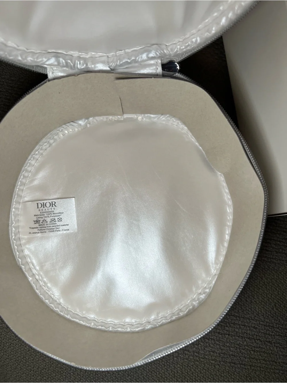 Dior Silver Round Makeup Case New in box